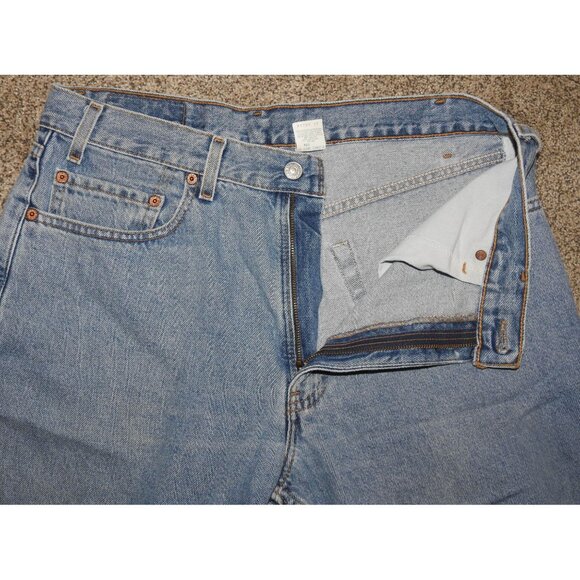 Vintage Levi 550 Relaxed Fit Straight Leg 36X32 Denim Blue Jeans Made in Mexico - Picture 6 of 11